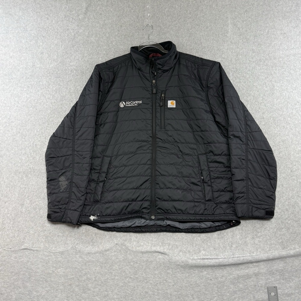 Carhartt Mens Size XL Rain Defender Puffer Jacket Lightweight Black Relaxed Fit